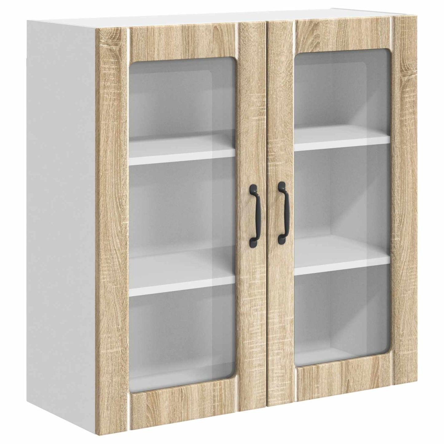 Wall Glass Cabinet LUCCA Sonoma Oak 80 x 31 x 80 cm