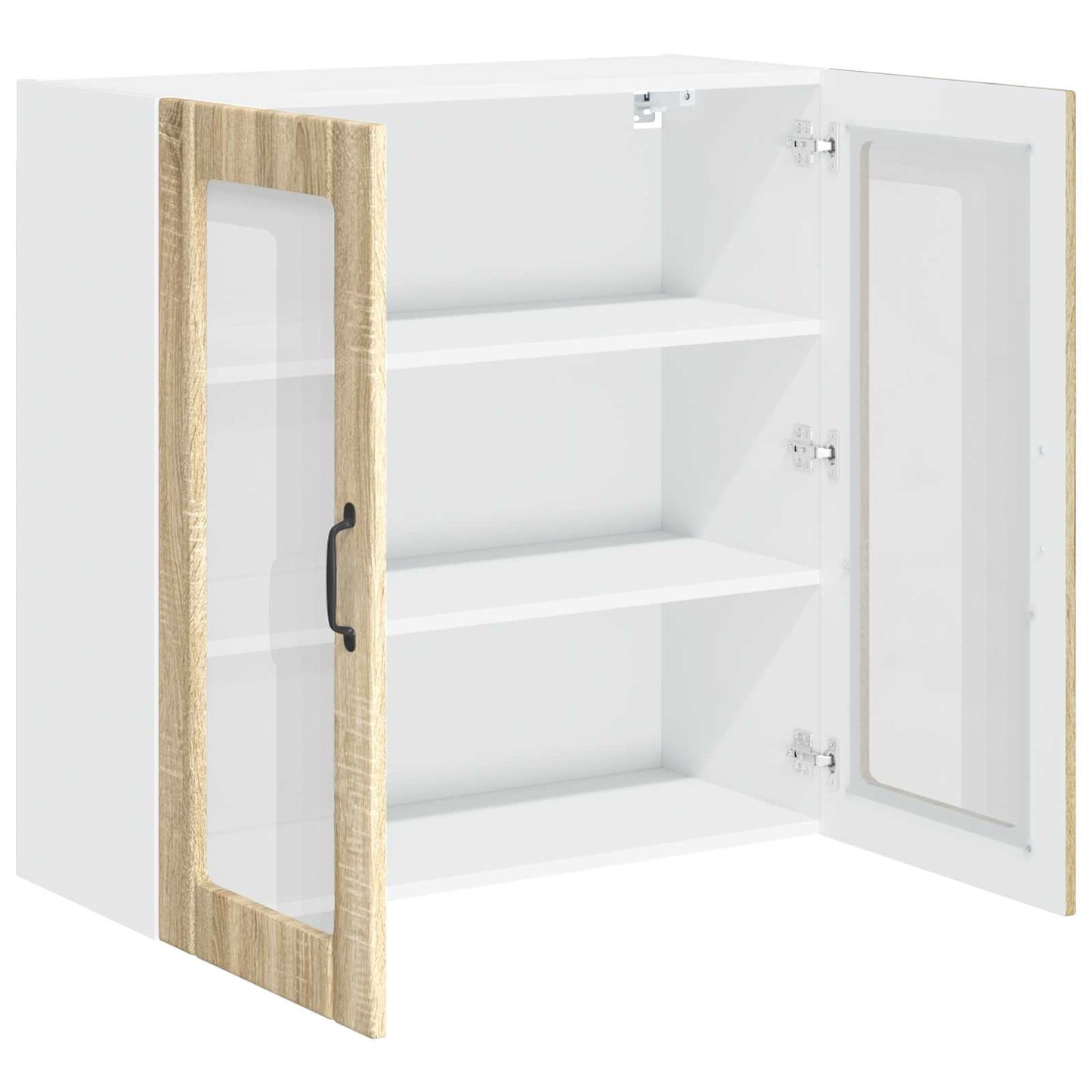 Wall Glass Cabinet LUCCA Sonoma Oak 80 x 31 x 80 cm