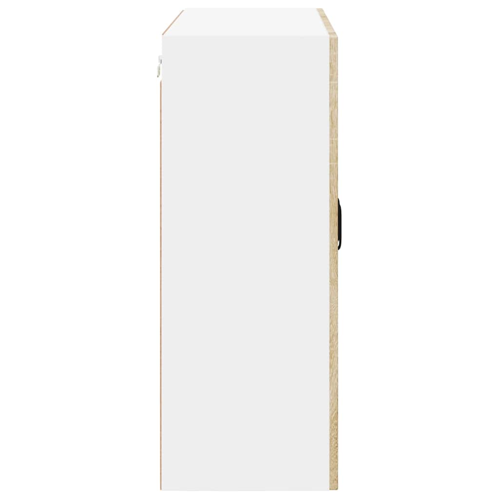 Wall Glass Cabinet LUCCA Sonoma Oak 80 x 31 x 80 cm