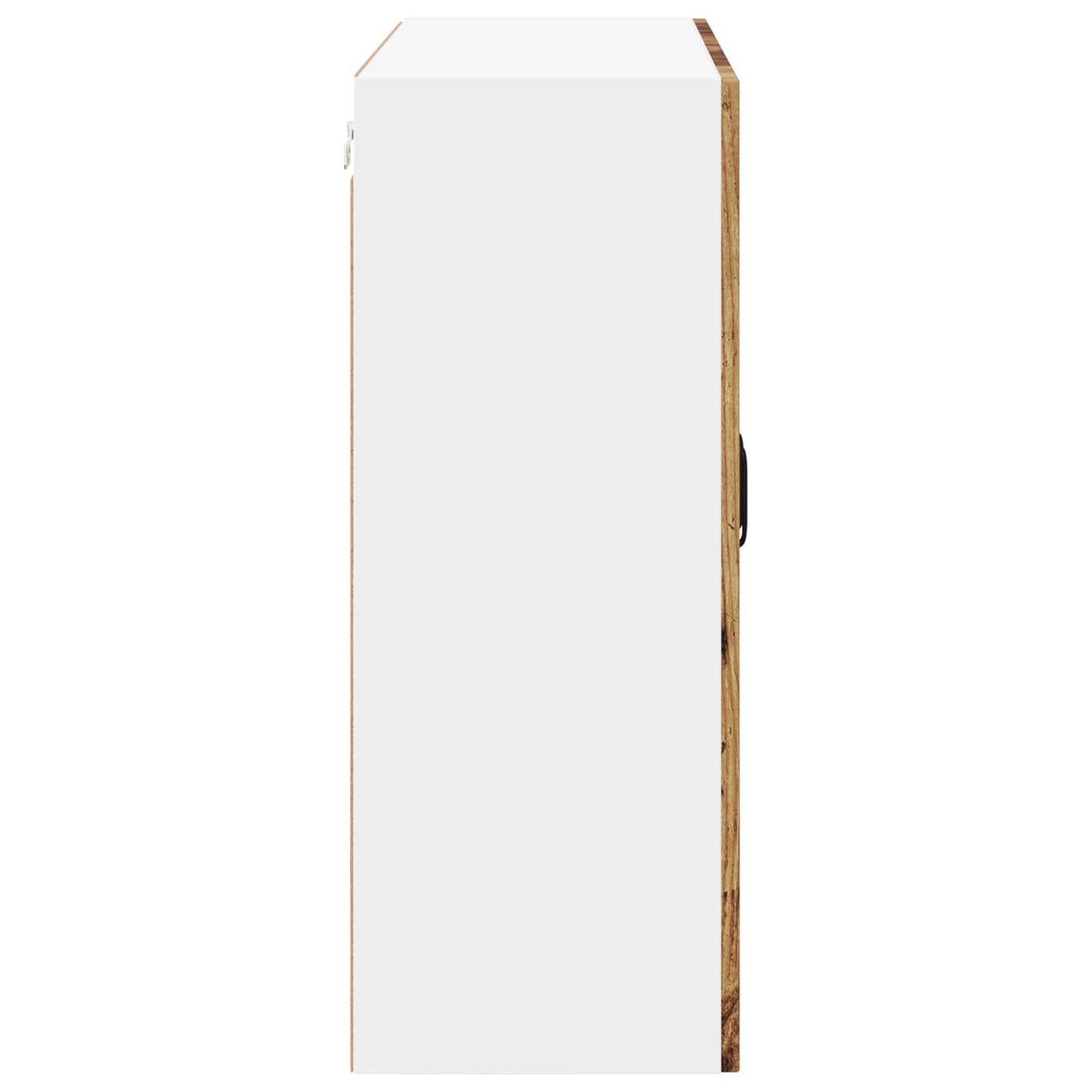 Wall Glass Cabinet LUCCA Old Wood 80 x 31 x 80 cm