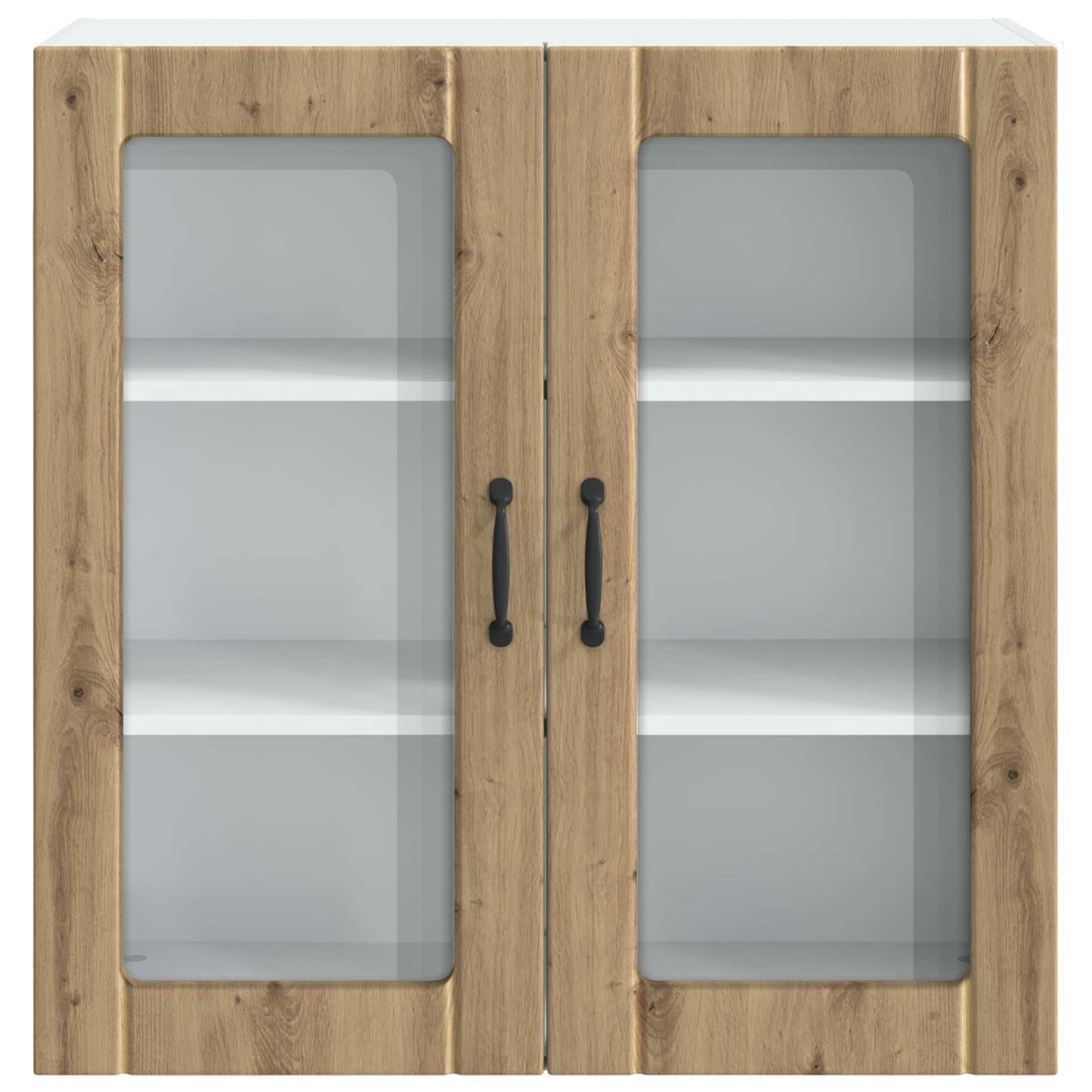 Wall Glass Cabinet LUCCA Artisan Oak 80 x 31 x 80 cm