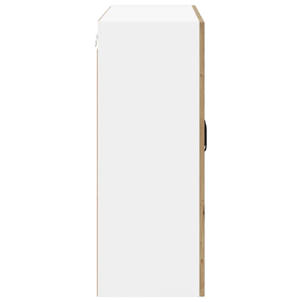 Wall Glass Cabinet LUCCA Artisan Oak 80 x 31 x 80 cm