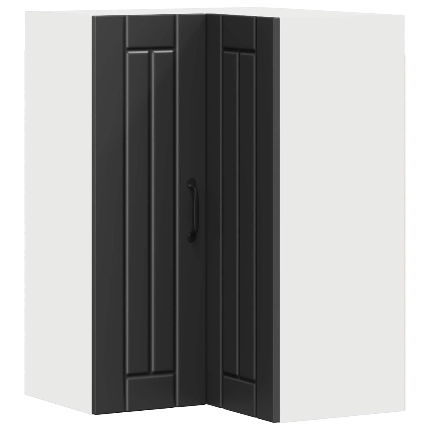 Wall Corner Cabinet LUCCA Black 57 x 57 x 80 cm Engineered Wood