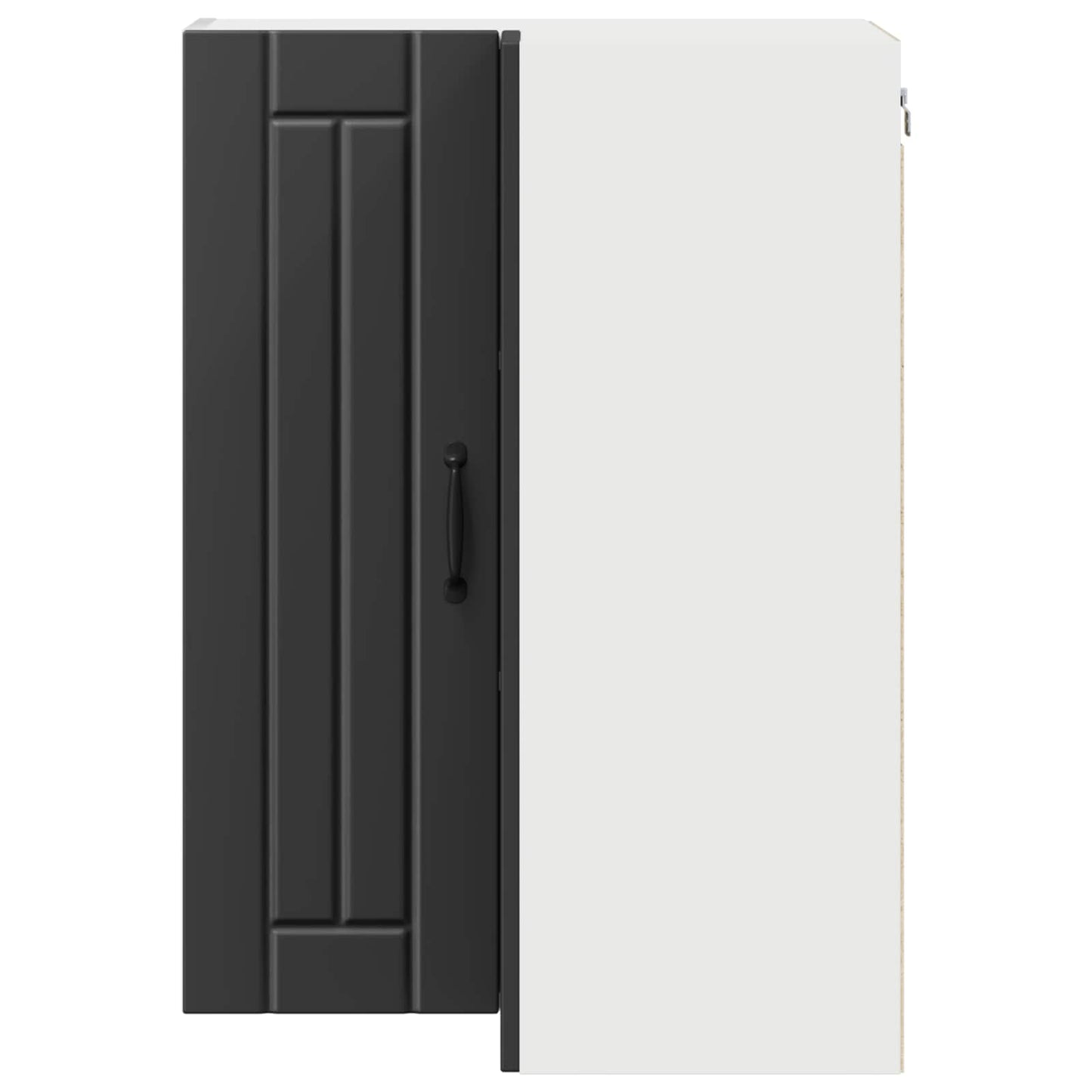 Wall Corner Cabinet LUCCA Black 57 x 57 x 80 cm Engineered Wood