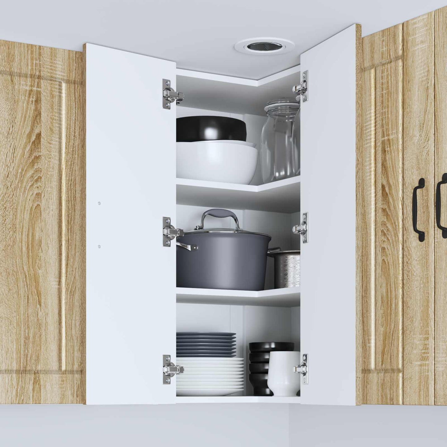 Wall Corner Cabinet LUCCA Sonoma Oak 57 x 57 x 80 cm