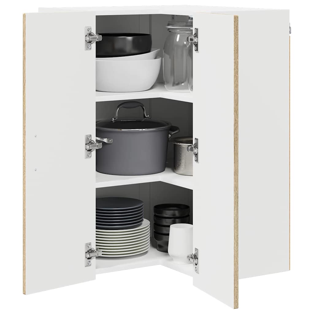 Wall Corner Cabinet LUCCA Sonoma Oak 57 x 57 x 80 cm