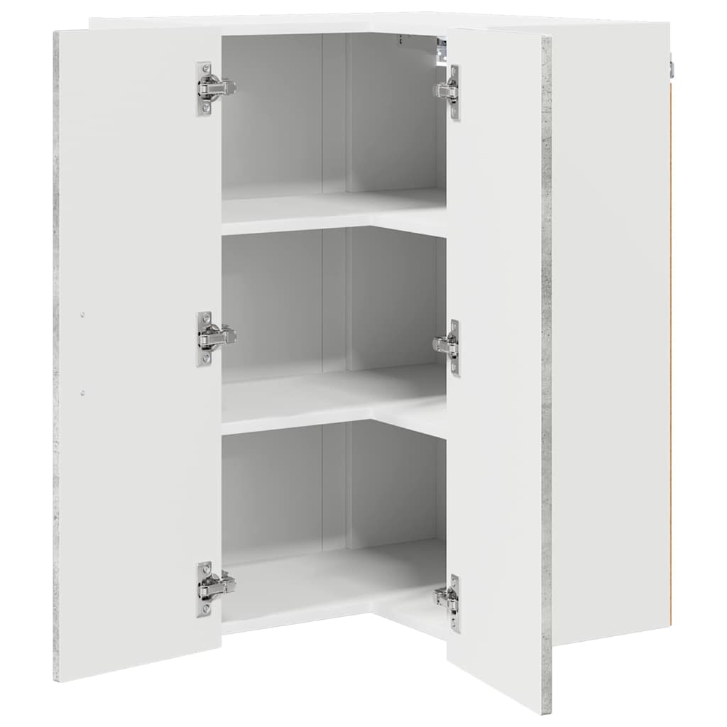 Wall Corner Cabinet LUCCA Concrete Grey 57 x 57 x 80 cm