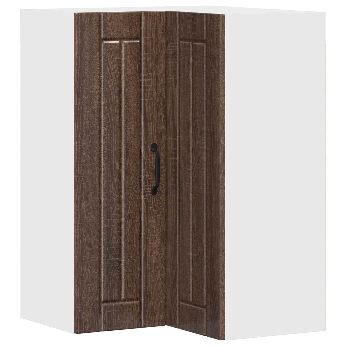 Wall Corner Cabinet LUCCA Brown Oak 57 x 57 x 80 cm