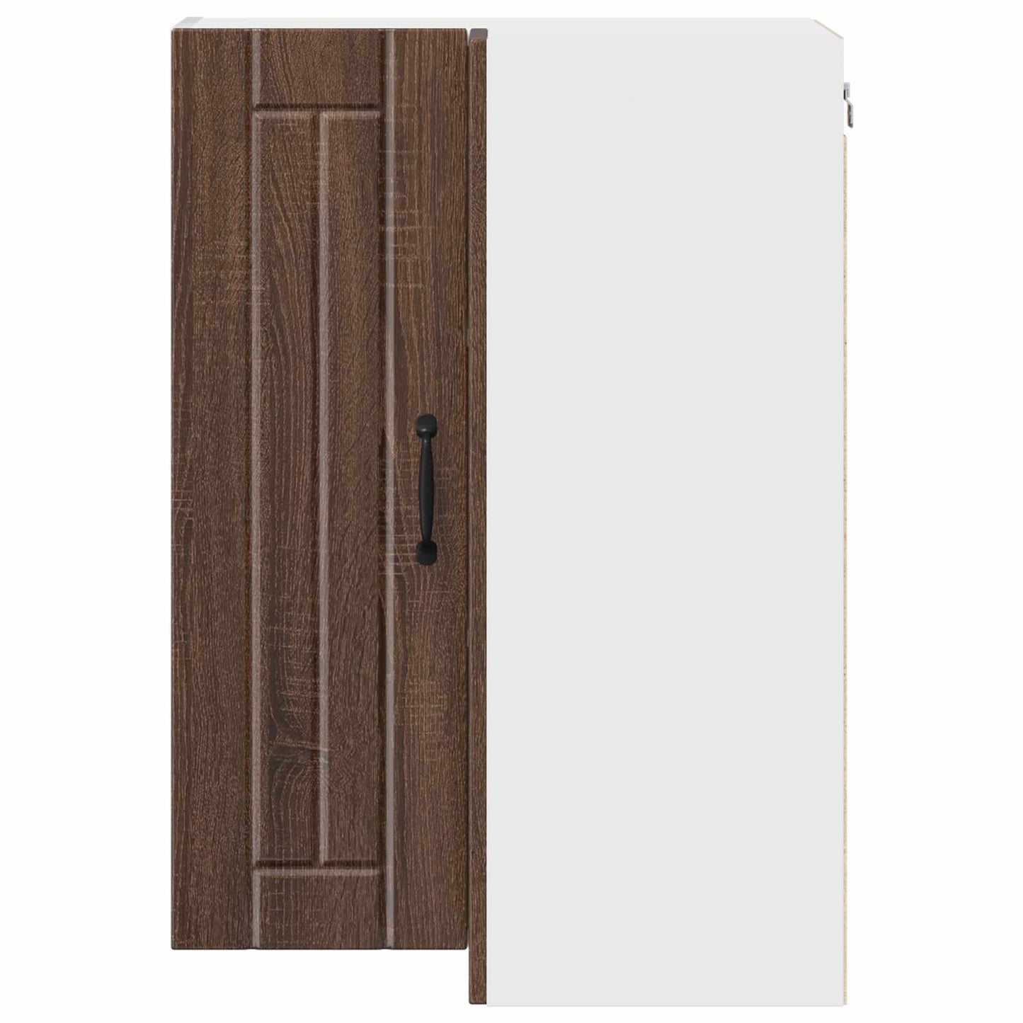 Wall Corner Cabinet LUCCA Brown Oak 57 x 57 x 80 cm