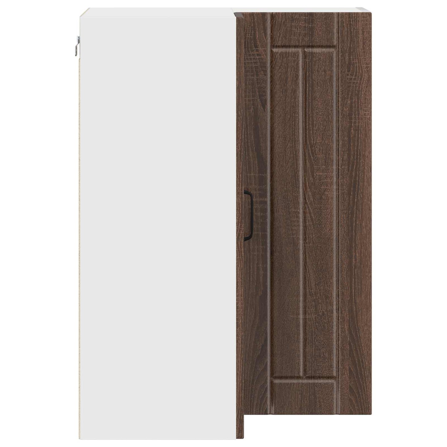 Wall Corner Cabinet LUCCA Brown Oak 57 x 57 x 80 cm
