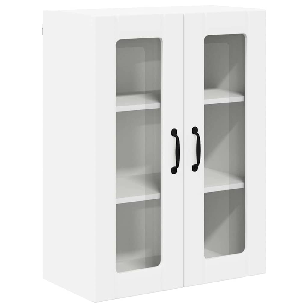 Wall Glass Cabinet LUCCA White 60 x 31 x 80 cm Engineered Wood