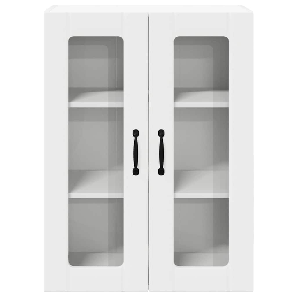 Wall Glass Cabinet LUCCA White 60 x 31 x 80 cm Engineered Wood