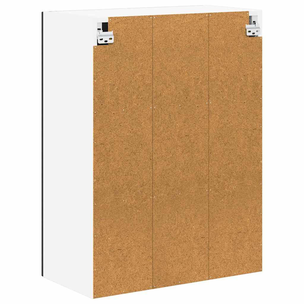 Wall Glass Cabinet LUCCA Black 60 x 31 x 80 cm Engineered Wood