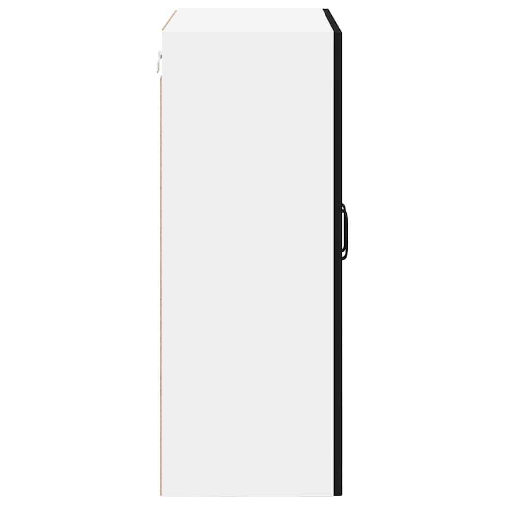 Wall Glass Cabinet LUCCA Black 60 x 31 x 80 cm Engineered Wood