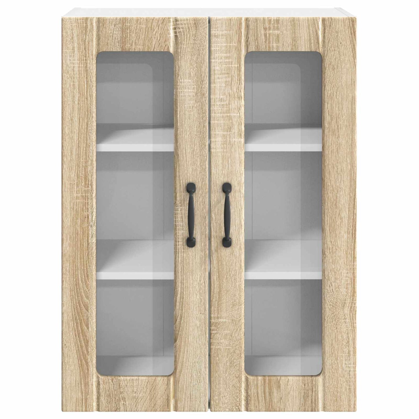Wall Glass Cabinet LUCCA Sonoma Oak 60 x 31 x 80 cm