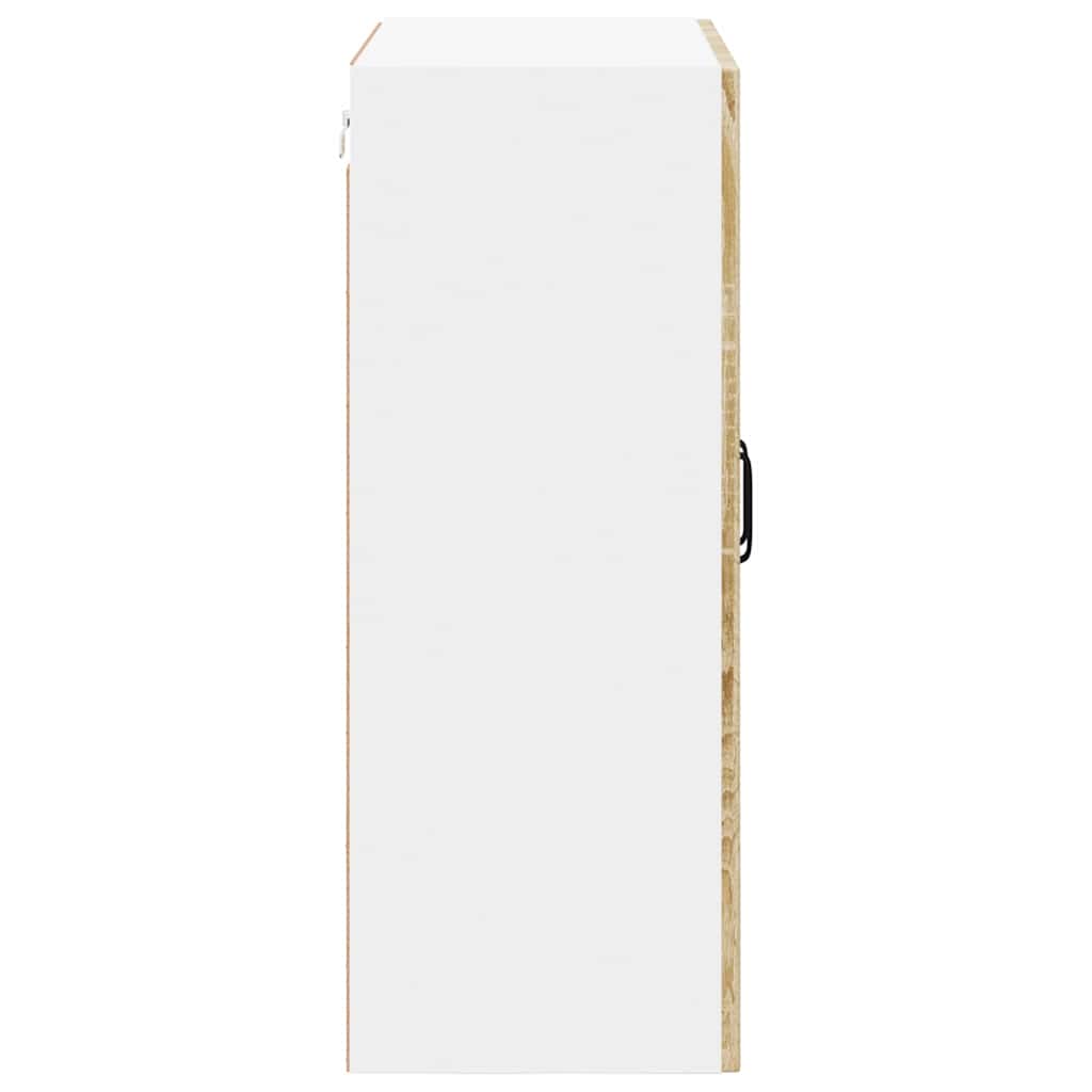 Wall Glass Cabinet LUCCA Sonoma Oak 60 x 31 x 80 cm