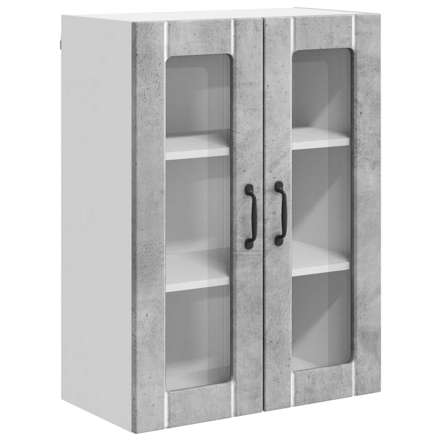 Wall Glass Cabinet LUCCA Concrete Grey 60 x 31 x 80 cm