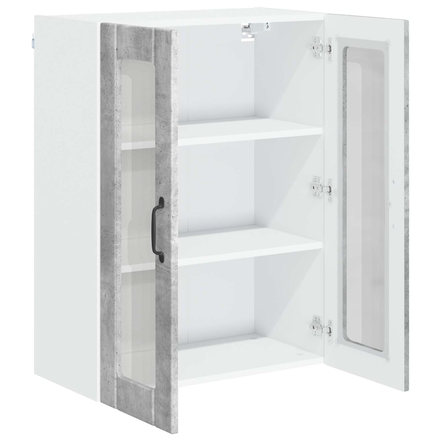 Wall Glass Cabinet LUCCA Concrete Grey 60 x 31 x 80 cm