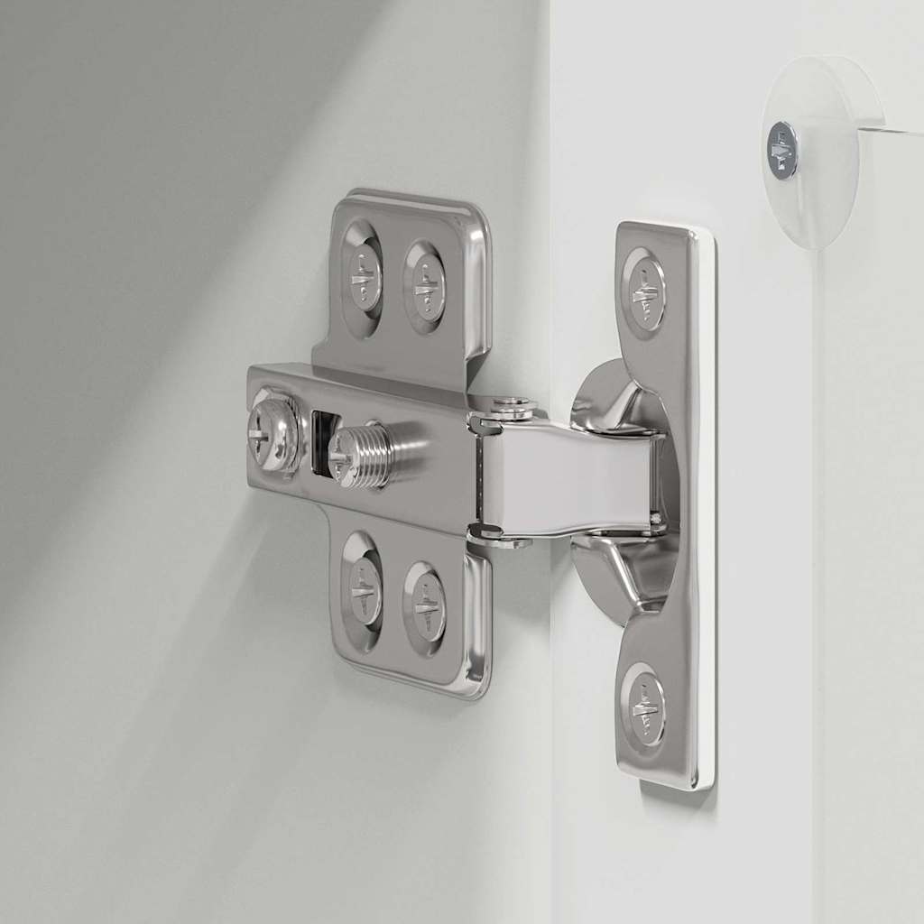 Wall Glass Cabinet LUCCA High Gloss White 60 x 31 x 80 cm