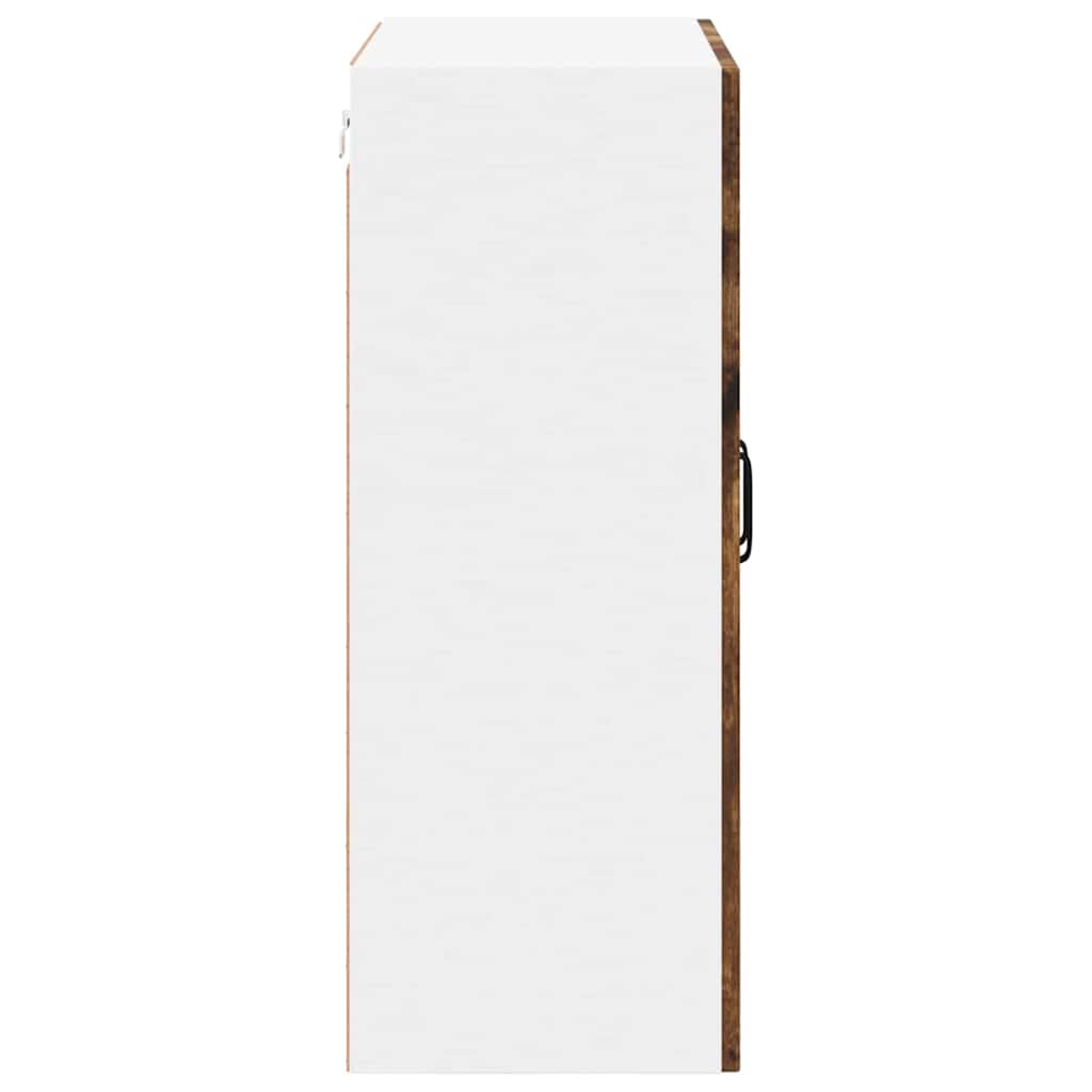 Wall Glass Cabinet LUCCA Smoked Oak 60 x 31 x 80 cm