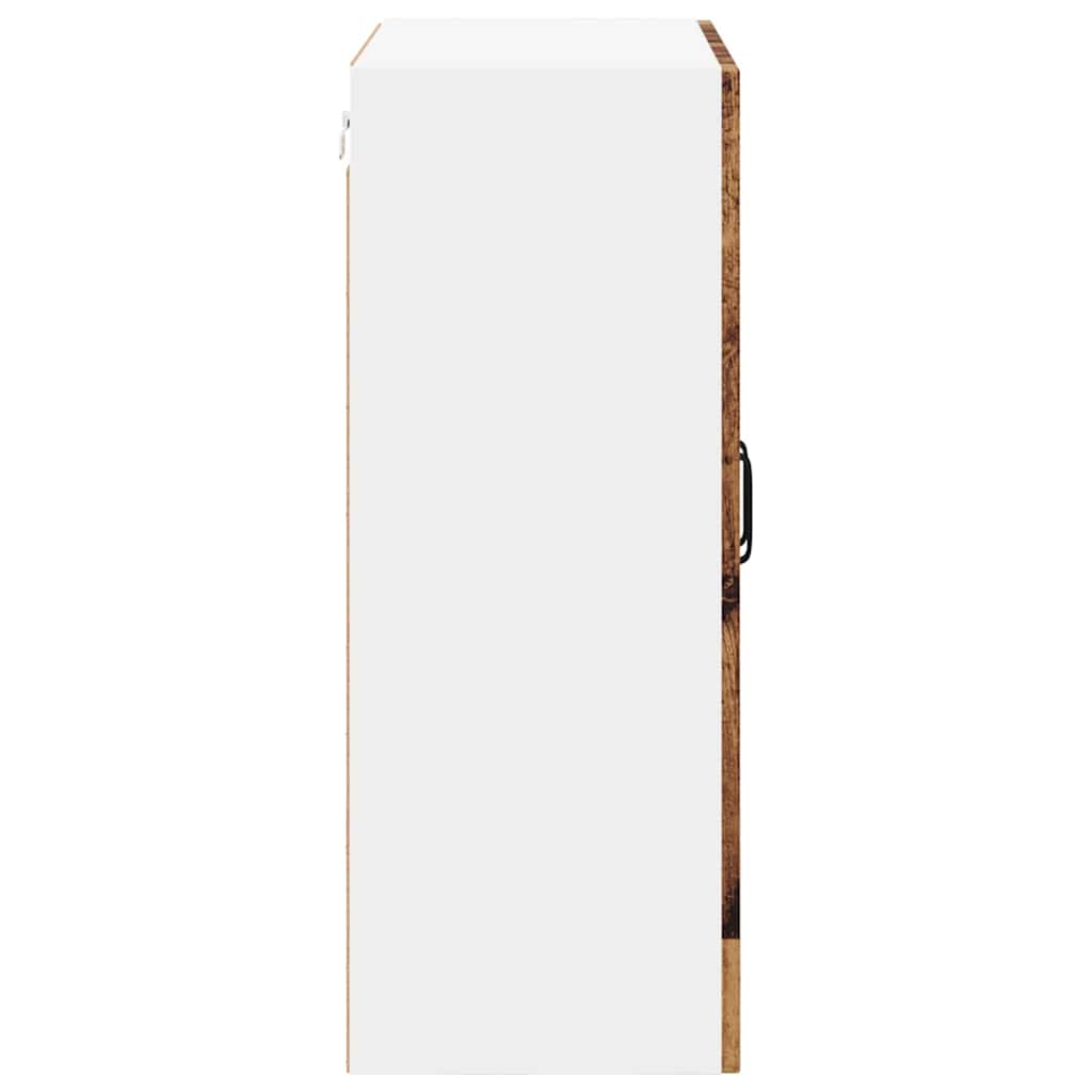Wall Glass Cabinet LUCCA Old Wood 60 x 31 x 80 cm