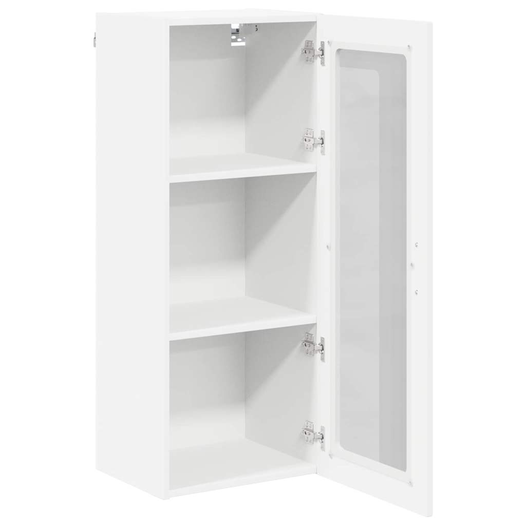 Wall Glass Cabinet LUCCA White 40 x 31 x 100 cm Engineered Wood