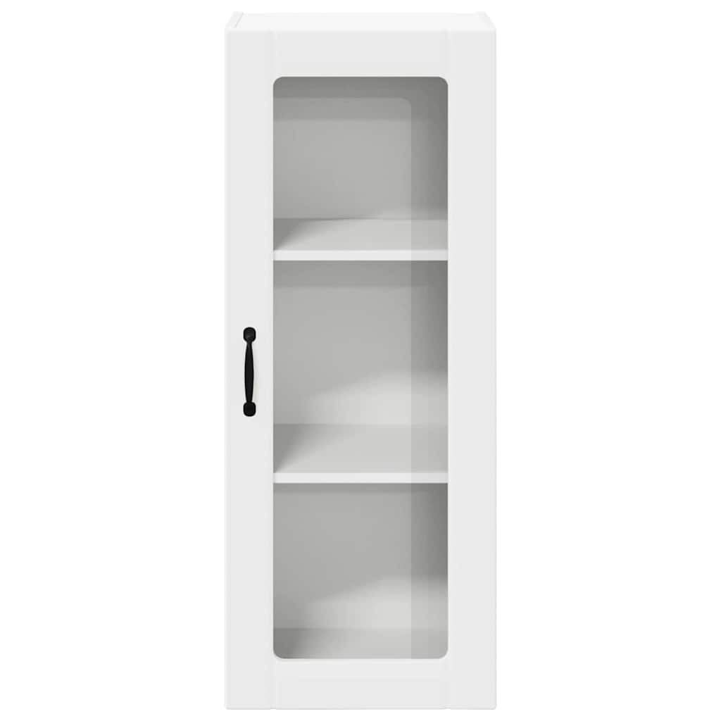 Wall Glass Cabinet LUCCA White 40 x 31 x 100 cm Engineered Wood