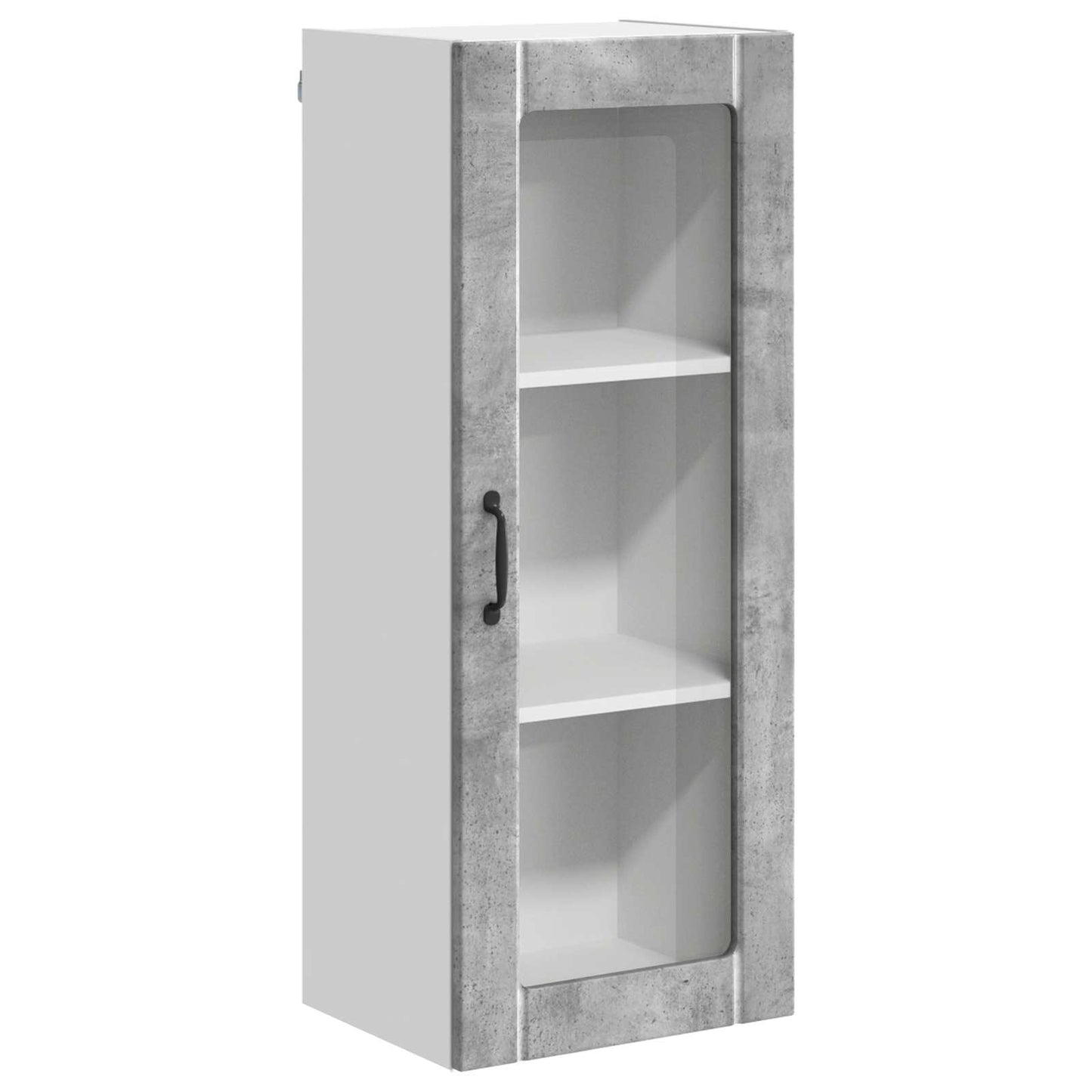 Wall Glass Cabinet LUCCA Concrete Grey 40 x 31 x 100 cm
