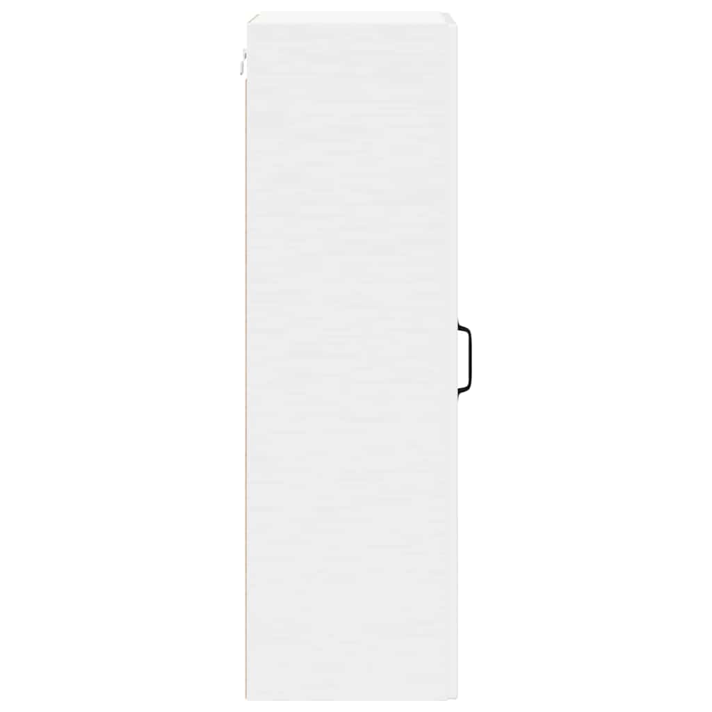 Wall Glass Cabinet LUCCA High Gloss White 40 x 31 x 100 cm