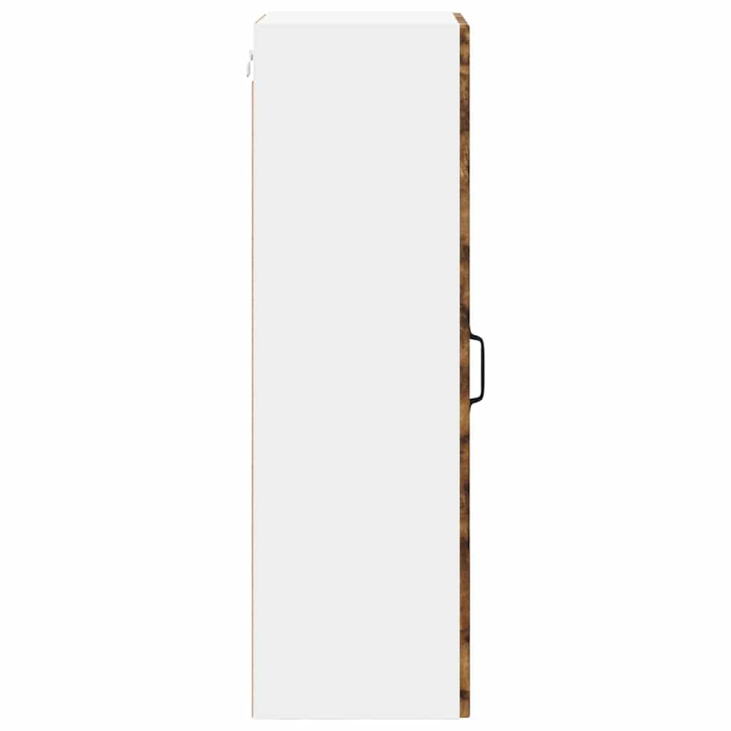 Wall Glass Cabinet LUCCA Smoked Oak 40 x 31 x 100 cm