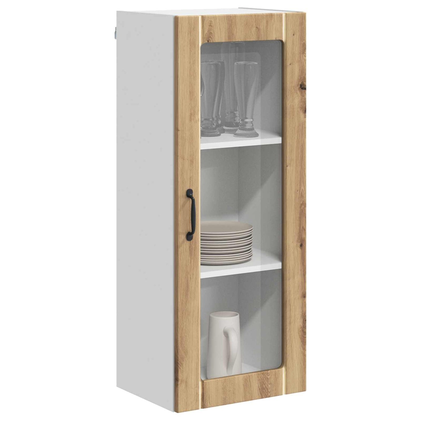 Wall Glass Cabinet LUCCA Artisan Oak 40 x 31 x 100 cm