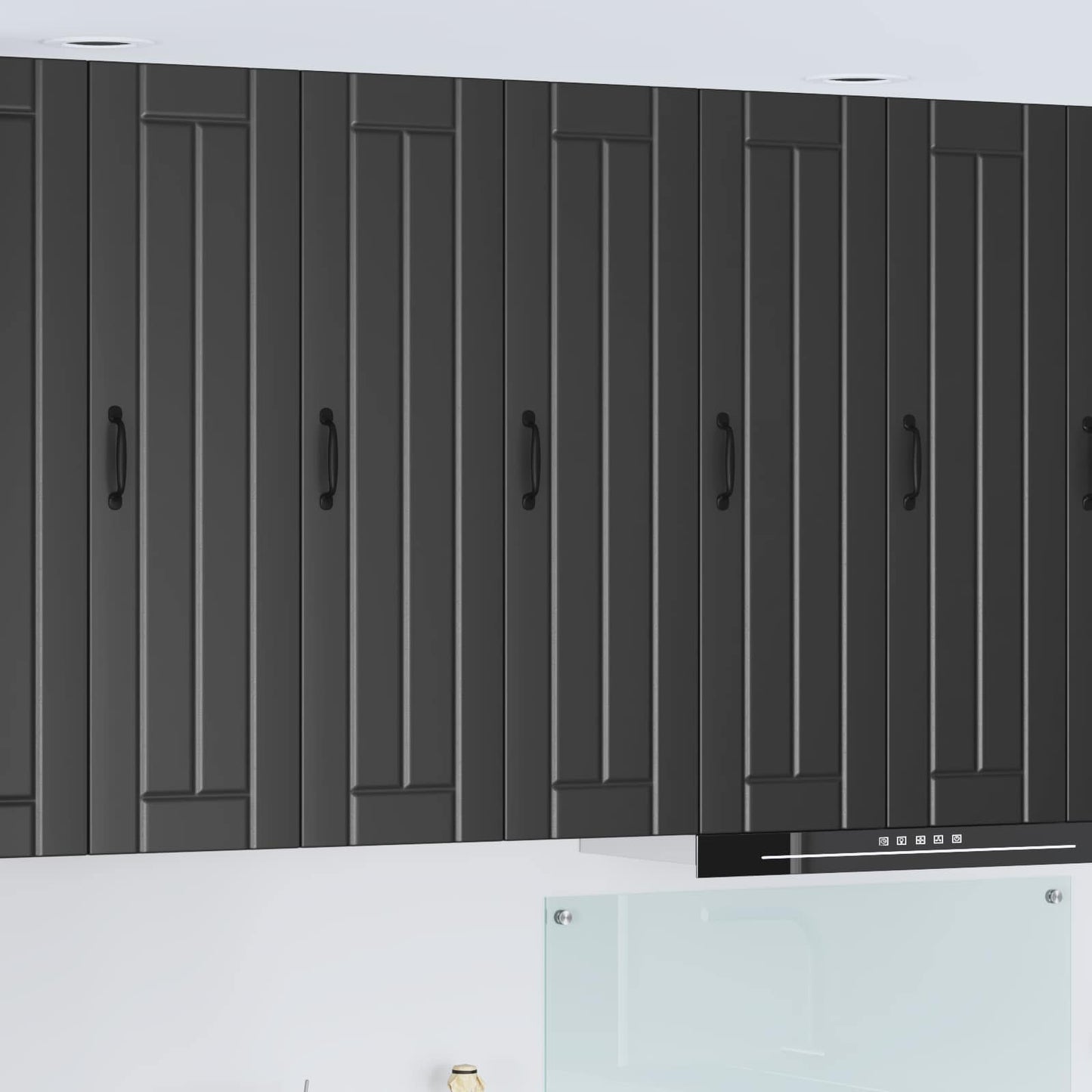 Wall Cabinet LUCCA Black 30 x 31 x 100 cm Engineered Wood