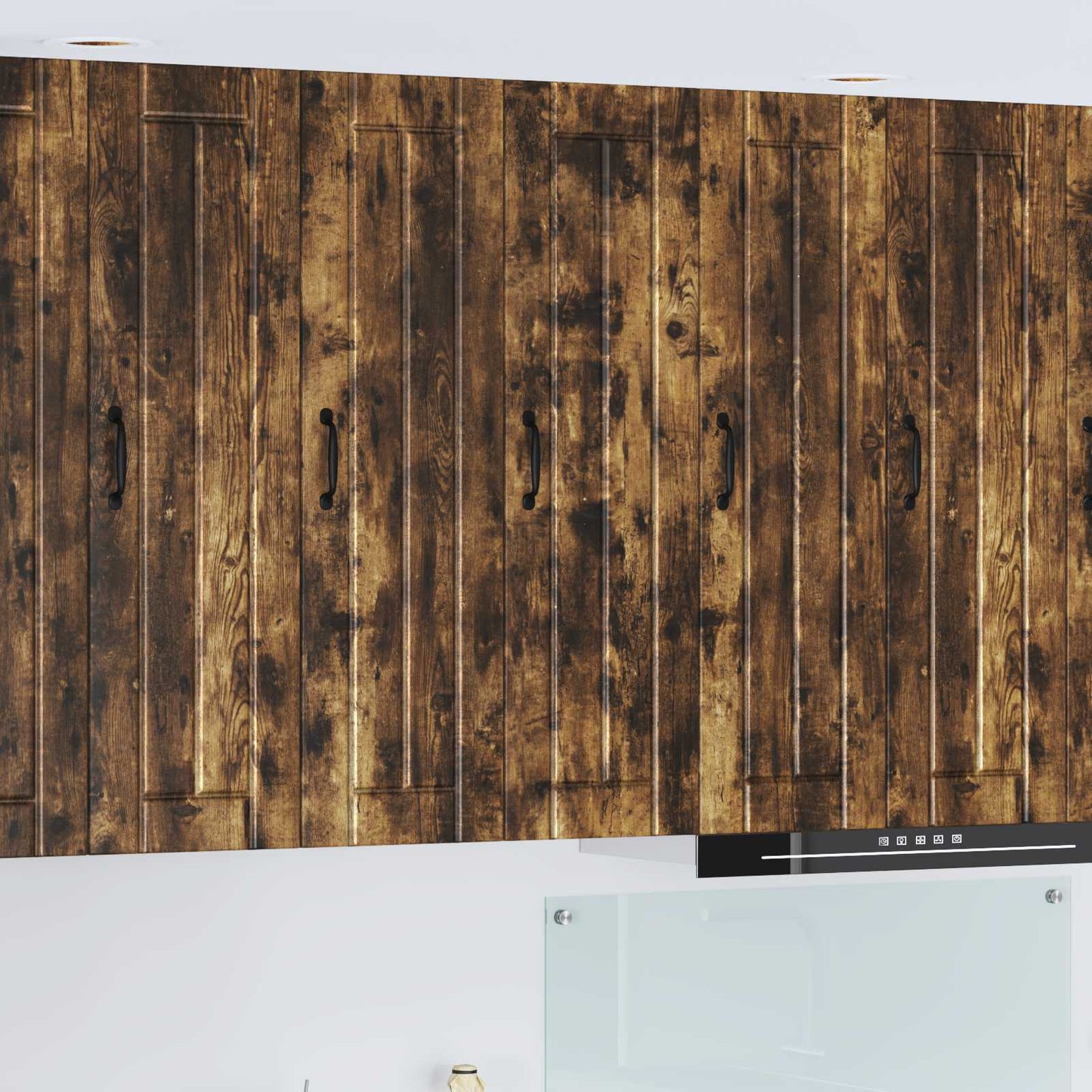 Wall Cabinet LUCCA Smoked Oak 30 x 31 x 100 cm Engineered Wood