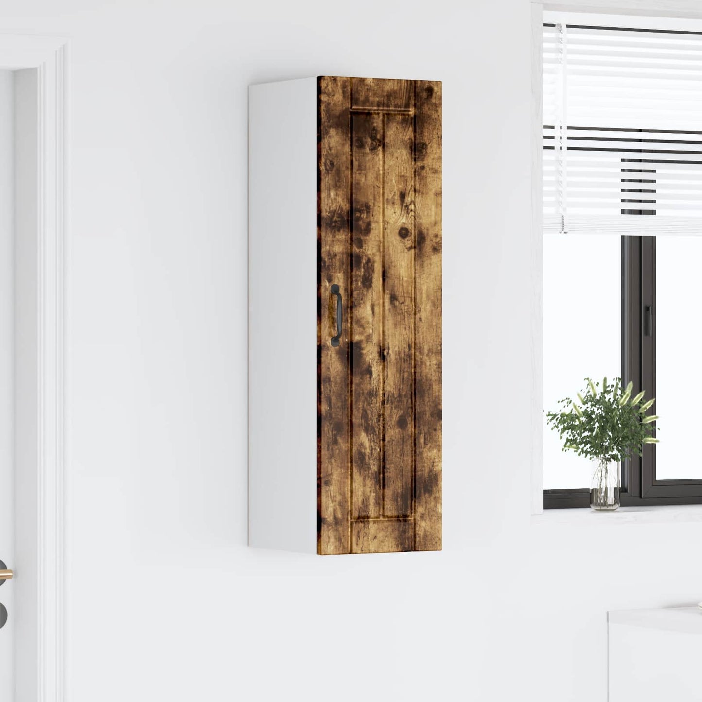 Wall Cabinet LUCCA Smoked Oak 30 x 31 x 100 cm Engineered Wood