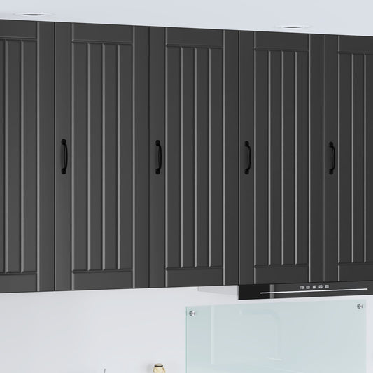 Wall Cabinet LUCCA Black 40 x 31 x 100 cm Engineered Wood