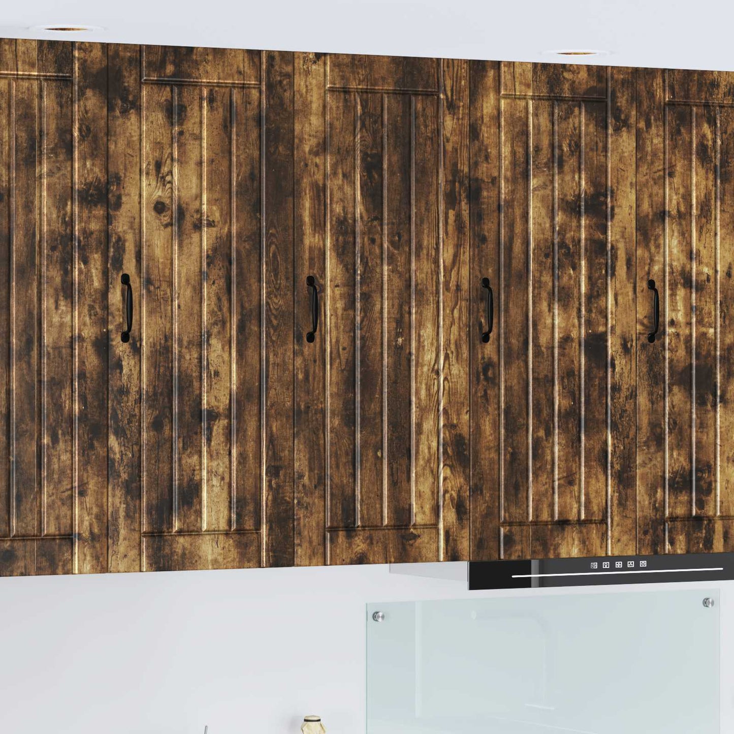 Wall Cabinet Lucca Smoked Oak 40 x 31 x 100 cm Engineered Wood