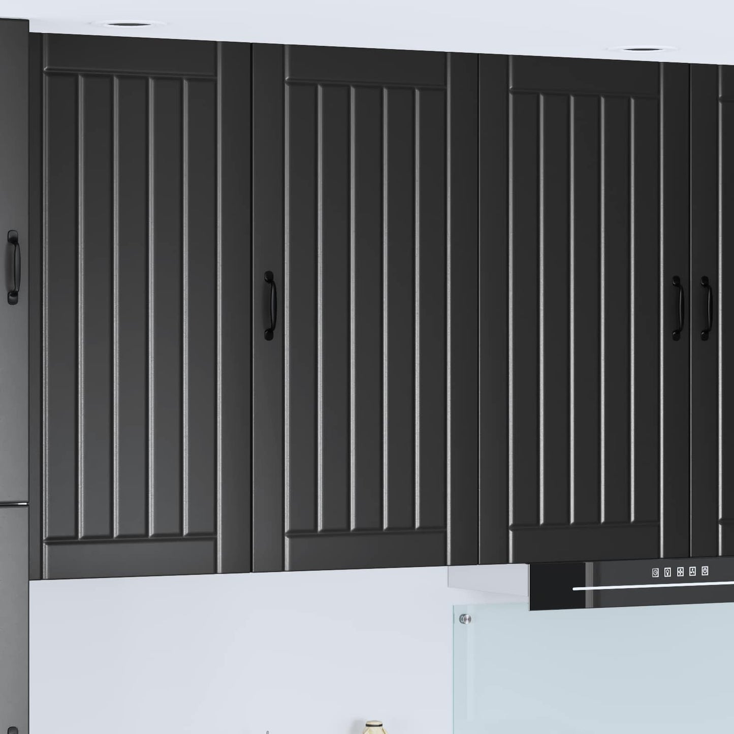 Wall Cabinet LUCCA Black 50 x 31 x 100 cm Engineered Wood