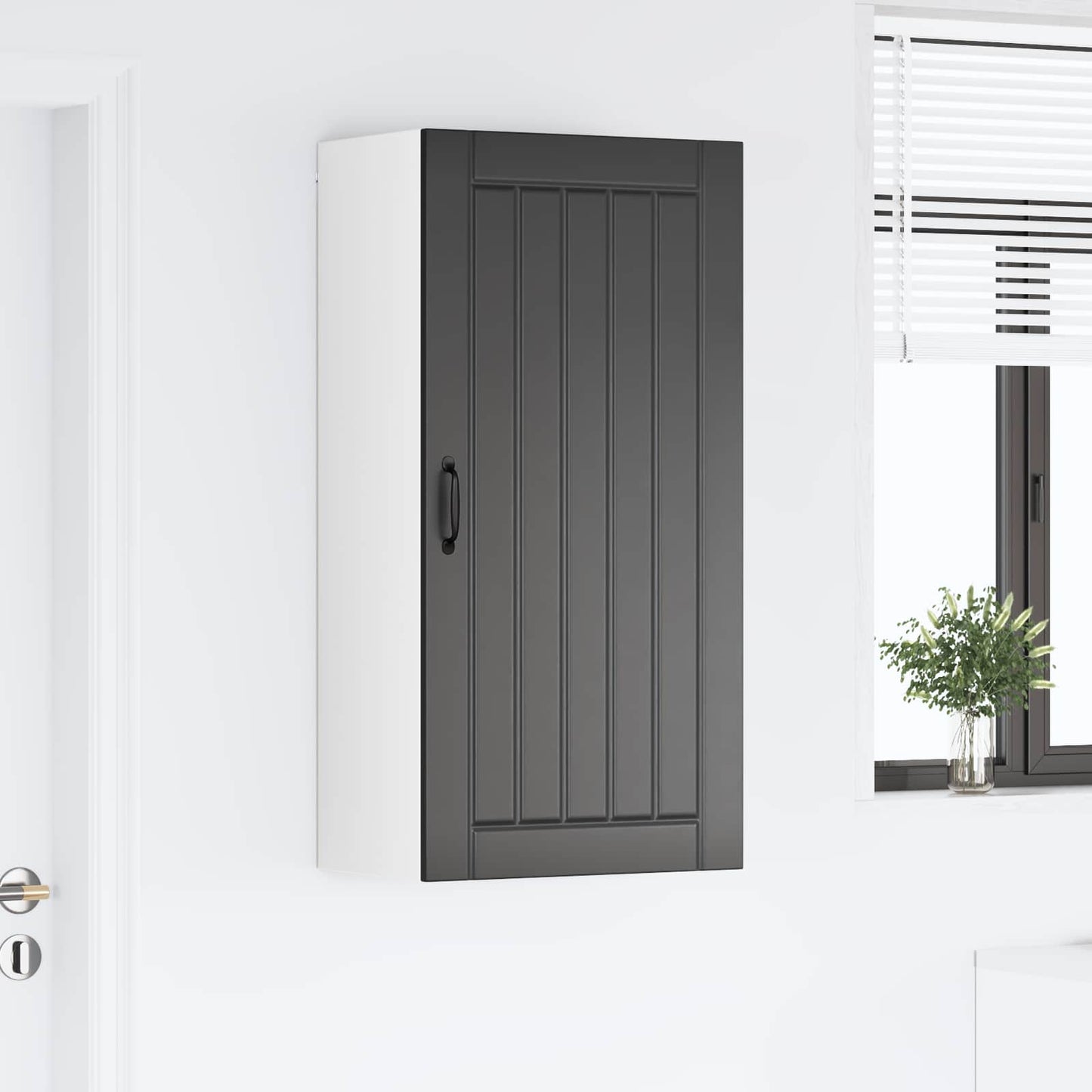 Wall Cabinet LUCCA Black 50 x 31 x 100 cm Engineered Wood