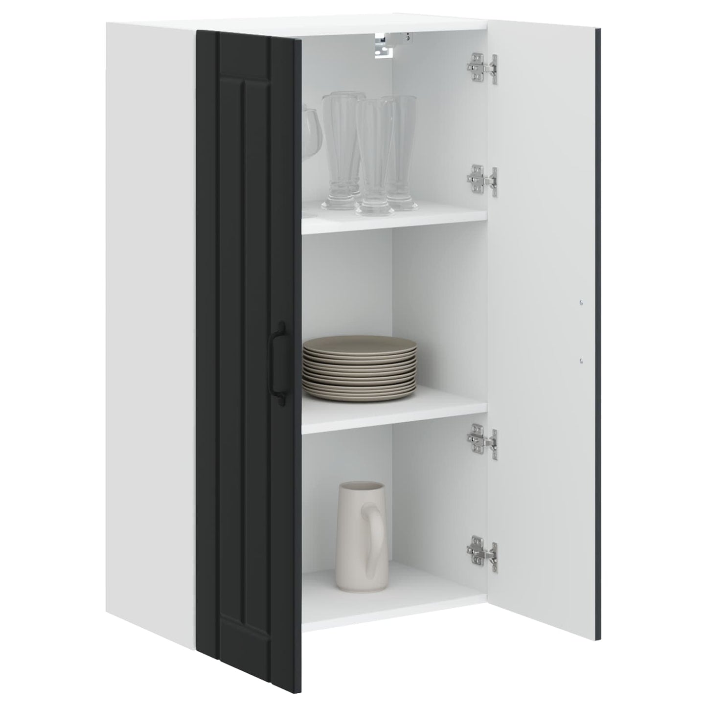 Wall Cabinet LUCCA Black 60 x 31 x 100 cm Engineered Wood
