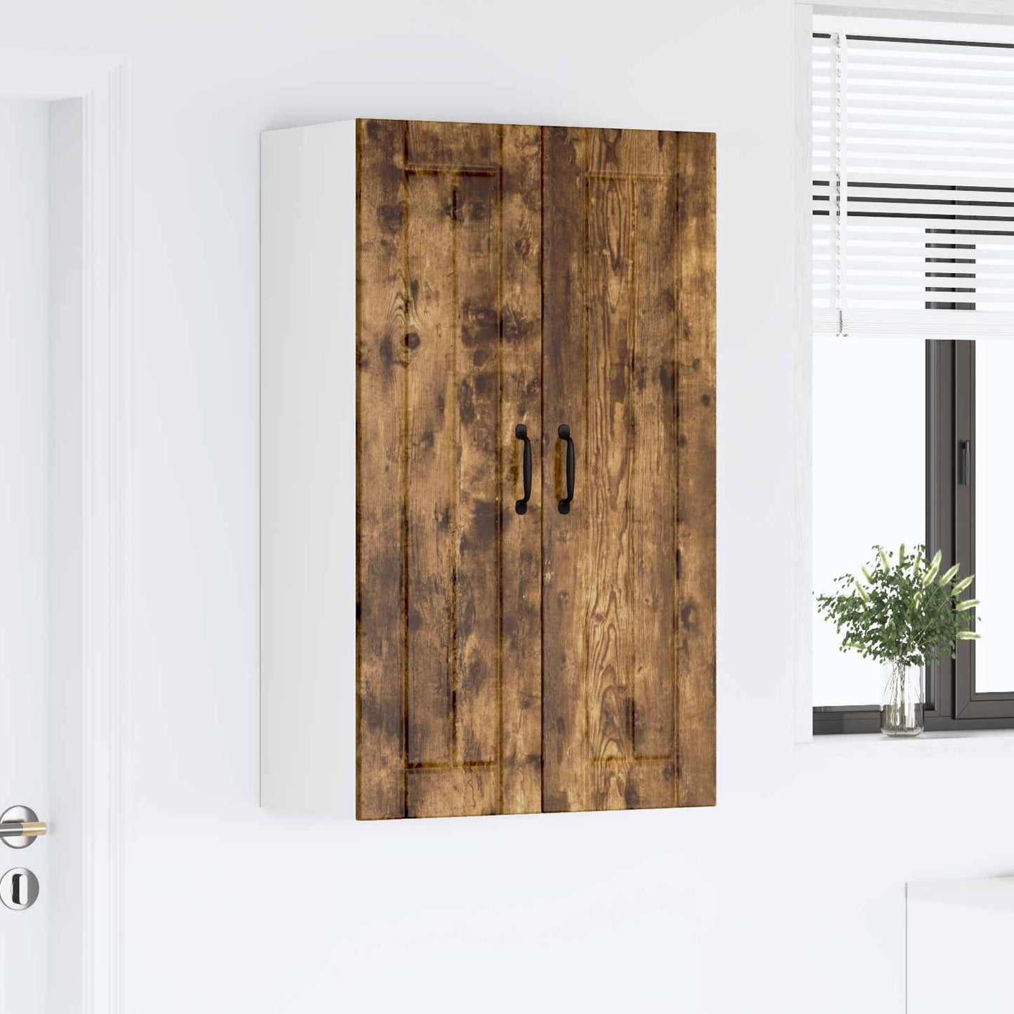 Wall Cabinet LUCCA Smoked Oak 60 x 31 x 100 cm Engineered Wood