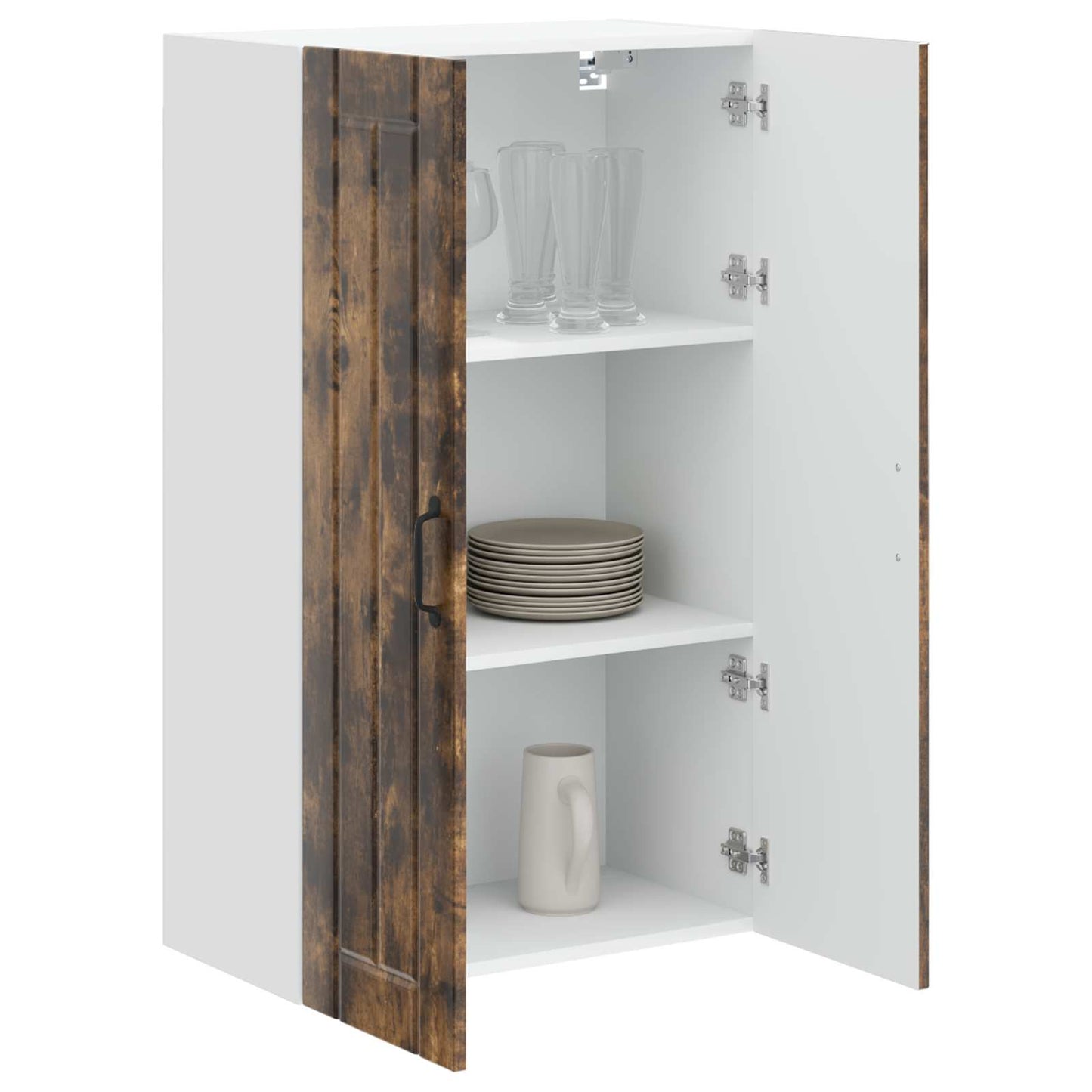 Wall Cabinet LUCCA Smoked Oak 60 x 31 x 100 cm Engineered Wood