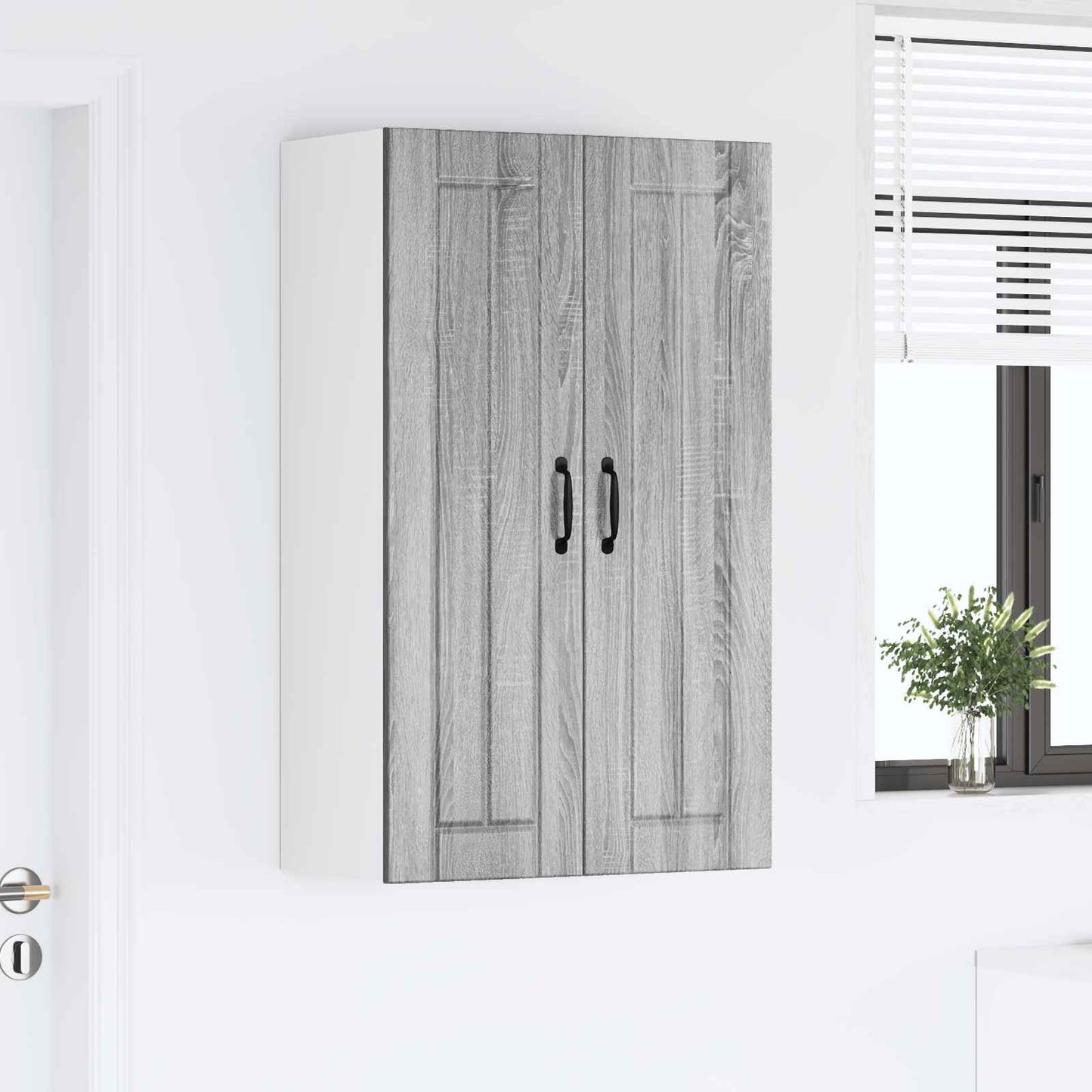 Wall Cabinet LUCCA Grey Sonoma 60 x 31 x 100 cm Engineered Wood