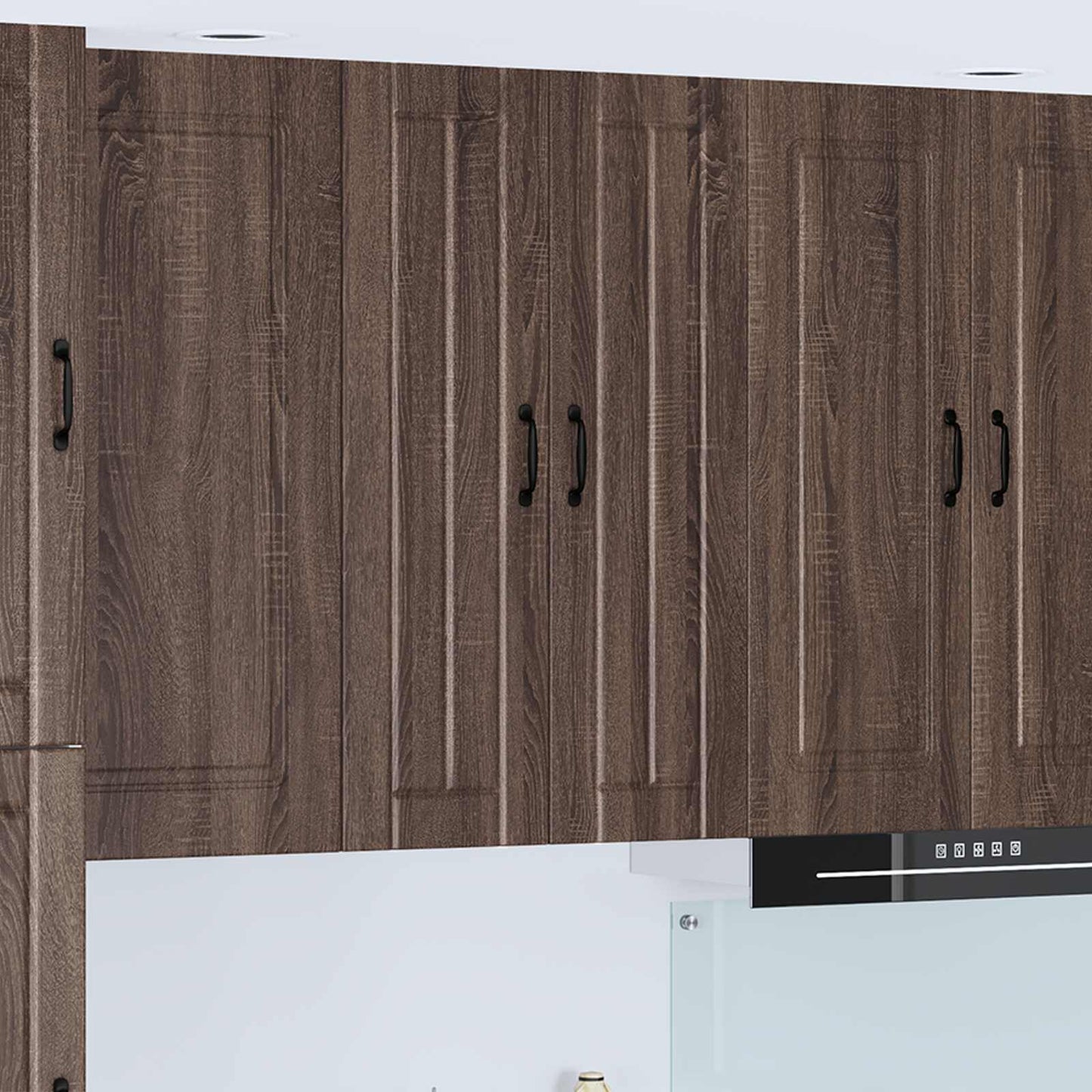 Wall Cabinet LUCCA Brown Oak 60 x 31 x 100 cm Engineered Wood