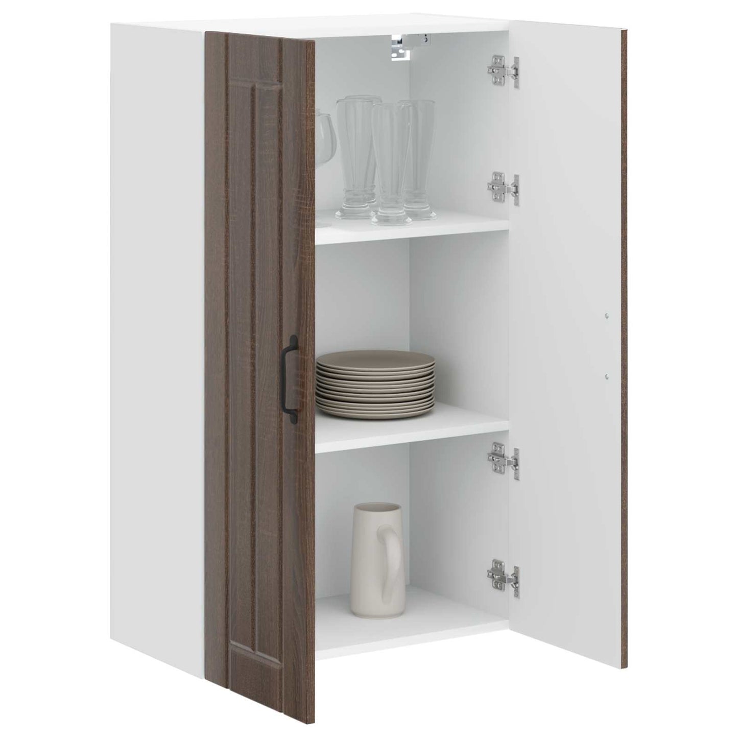 Wall Cabinet LUCCA Brown Oak 60 x 31 x 100 cm Engineered Wood