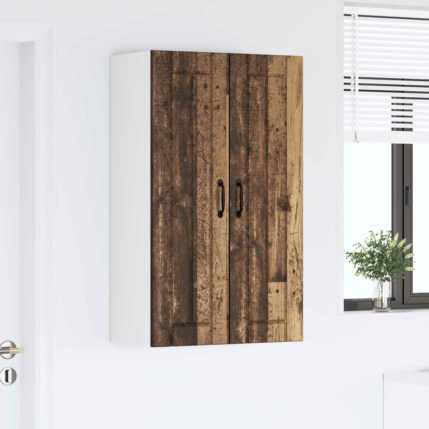 Wall Cabinet LUCCA Old Wood 60 x 31 x 100 cm Engineered Wood