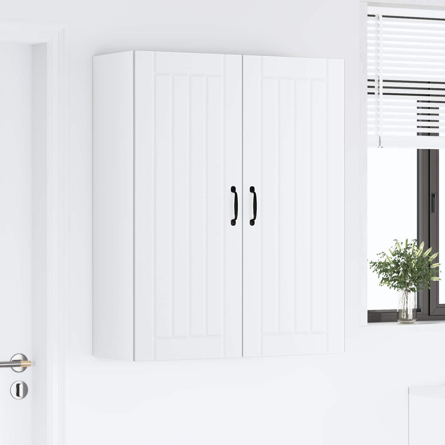 Wall Cabinet LUCCA White 80 x 31 x 100 cm Engineered Wood