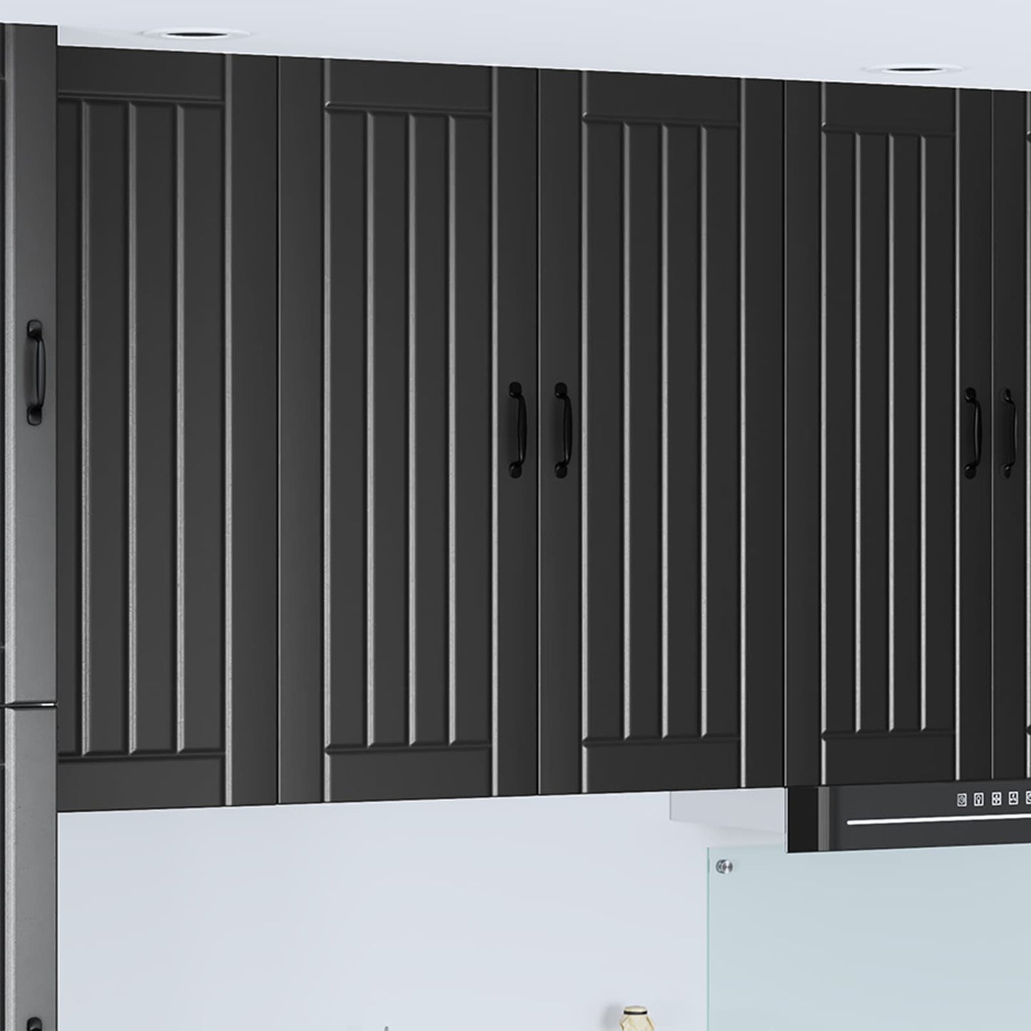 Wall Cabinet LUCCA Black 80 x 31 x 100 cm Engineered Wood