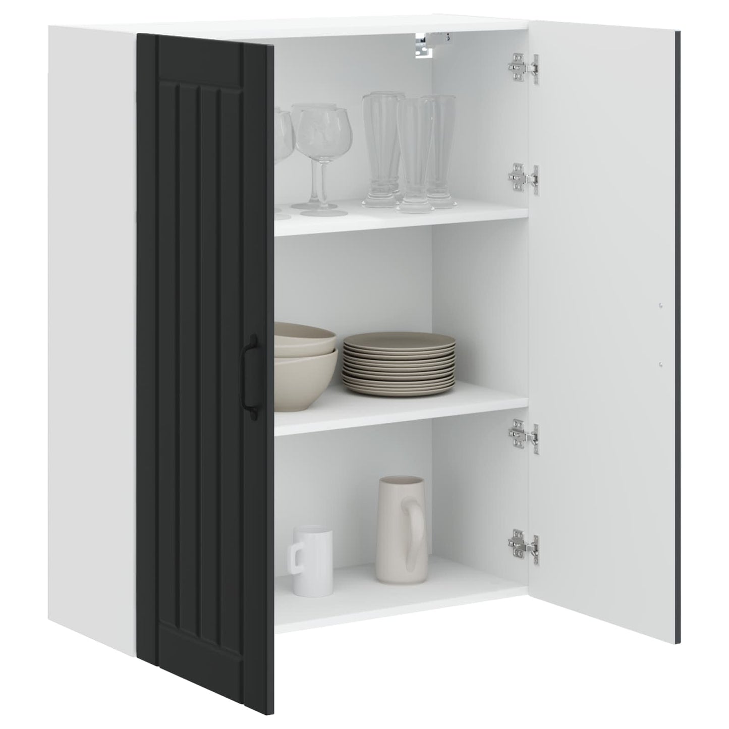 Wall Cabinet LUCCA Black 80 x 31 x 100 cm Engineered Wood
