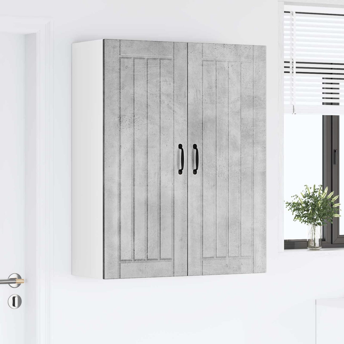 Wall Cabinet LUCCA Concrete Grey 80 x 31 x 100 cm