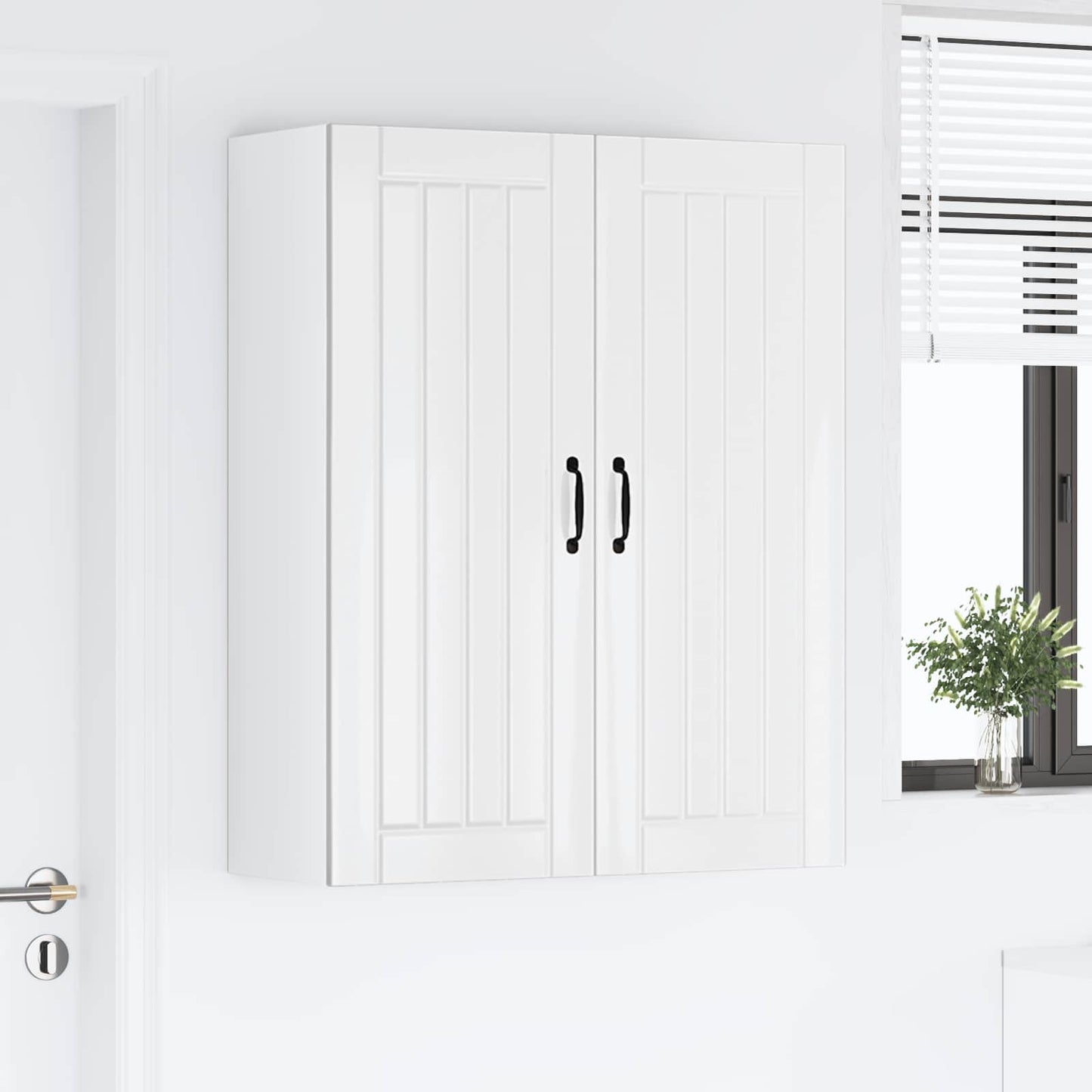 Wall Cabinet LUCCA High Gloss White 80 x 31 x 100 cm